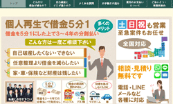 個人再生サイトのキャプチャ